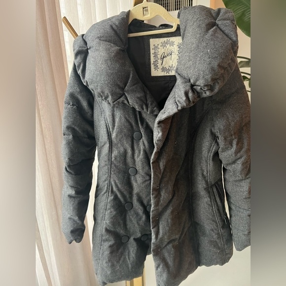 Extremely warm! Stylish grey puffer coat - Picture 2 of 9